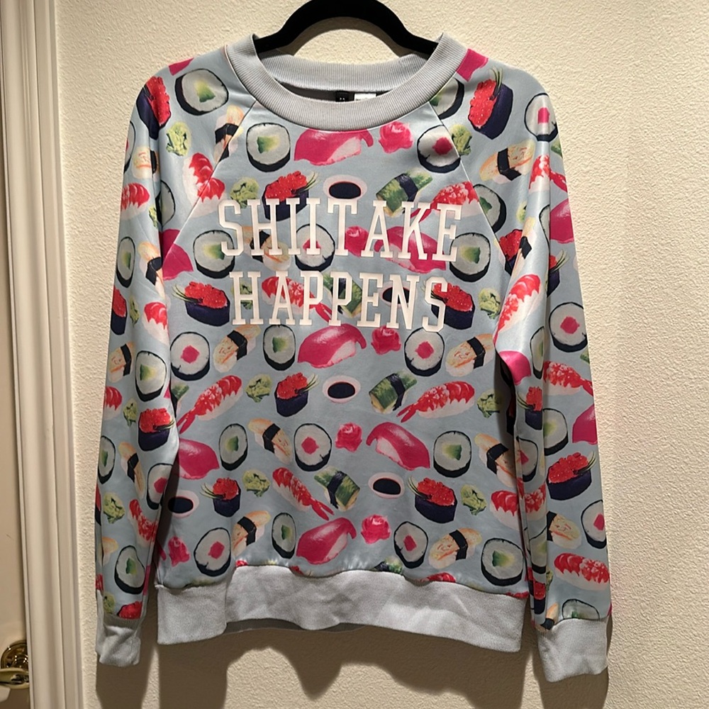 H&M Shitake Happens Sushi Pullover Sweatshirt